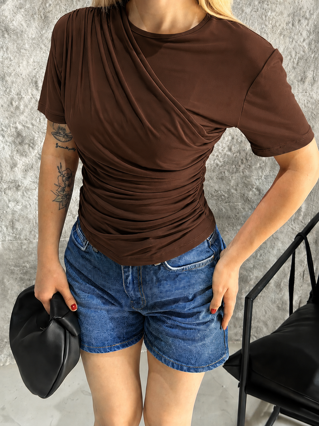 Büzgülü Sandy bluz